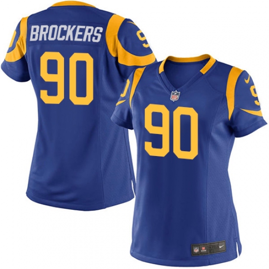Women's Nike Los Angeles Rams #90 Michael Brockers Game Royal Blue Alternate NFL Jersey - Ujersey