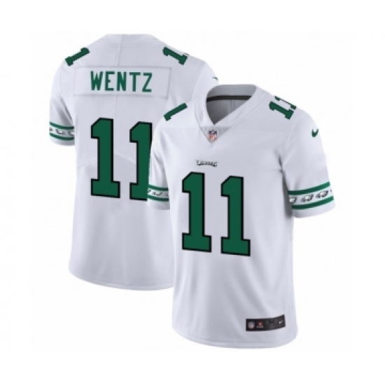 Men's Philadelphia Eagles #11 Carson Wentz White Team Logo Cool Edition Jersey - Ujersey