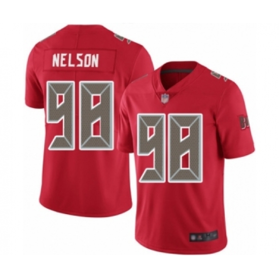 Men's Tampa Bay Buccaneers #98 Anthony Nelson Limited Red Rush Vapor Untouchable Football Jersey - Ujersey