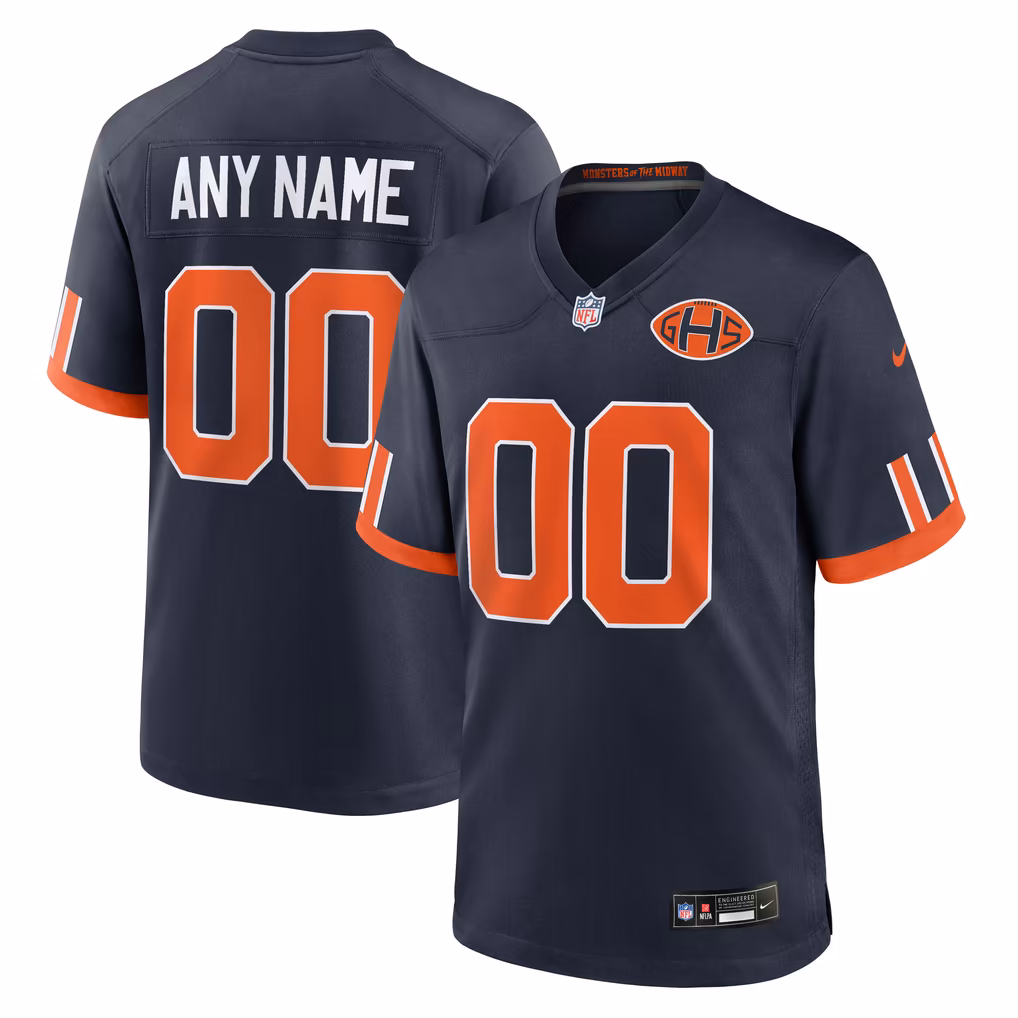 Men's Chicago Bears Nike Navy 2026 Rivalries Collection Game Custom Jersey - U-jersey