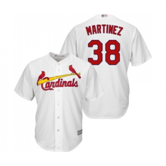 Men's St. Louis Cardinals #38 Jose Martinez Replica White Home Cool Base Baseball Jersey - Ujersey