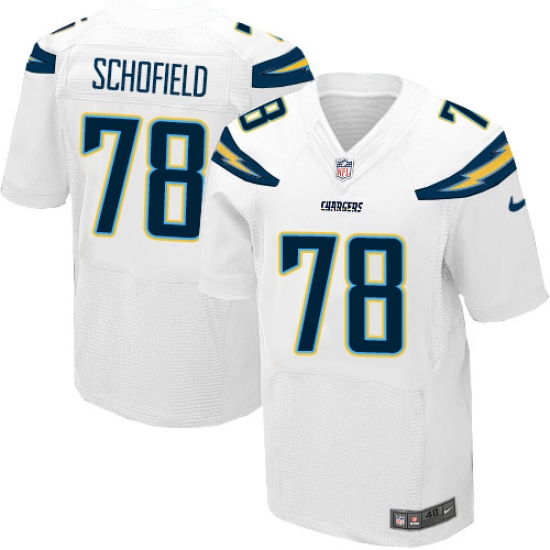 Men's Nike Los Angeles Chargers #78 Michael Schofield Elite White NFL Jersey - Ujersey