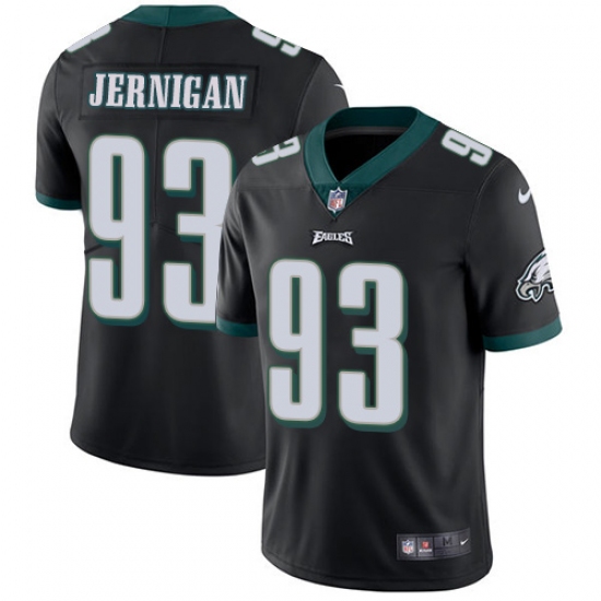 Men's Nike Philadelphia Eagles #93 Timmy Jernigan Black Alternate Vapor Untouchable Limited Player NFL Jersey - Ujersey