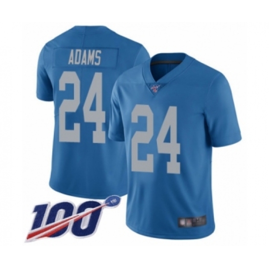 Men's Detroit Lions #24 Andrew Adams Blue Alternate Vapor Untouchable Limited Player 100th Season Football Jersey - Ujersey