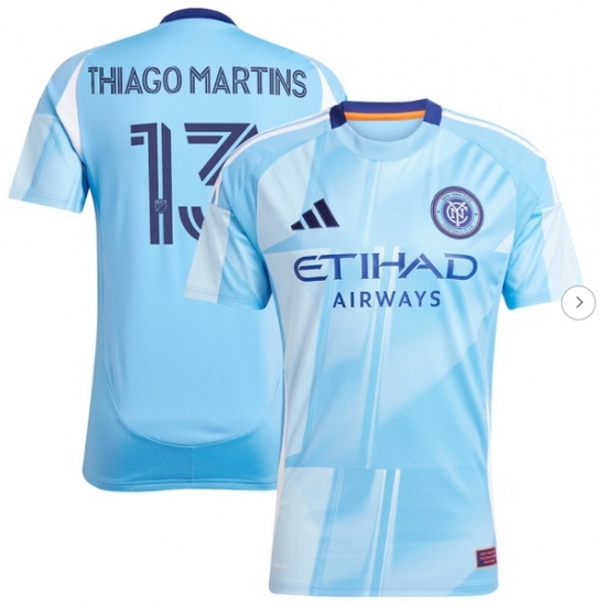 Men's New York City FC Thiago Martins adidas Light Blue 2025 The Excelsior Kit Replica Player Jersey - Ujersey