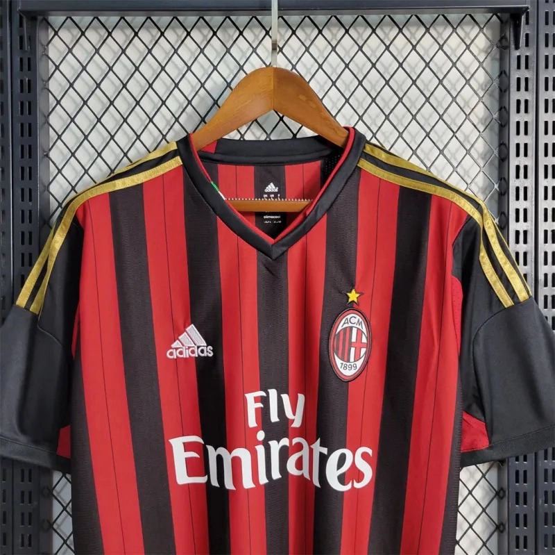 AC Milan Retro Soccer Jersey Home Custom Shirt 2013/14 - ujerseystore
