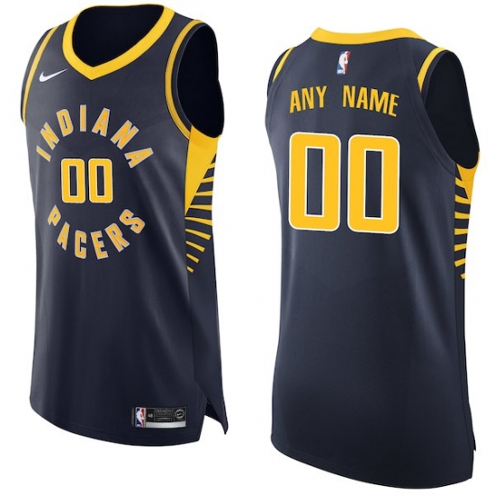 Men's Indiana Pacers Nike Navy Authentic Custom Jersey - Icon Edition - Ujersey