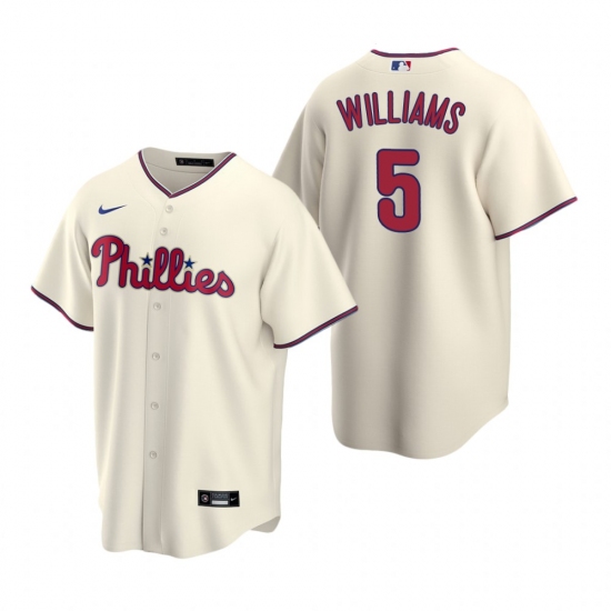 Men's Nike Philadelphia Phillies #5 Nick Williams Cream Alternate Stitched Baseball Jersey - Ujersey