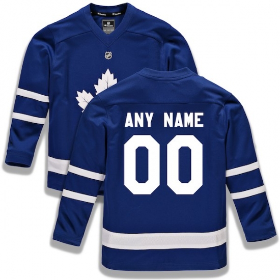 Youth Toronto Maple Leafs Fanatics Branded Blue Home Replica Custom Jersey - Ujersey