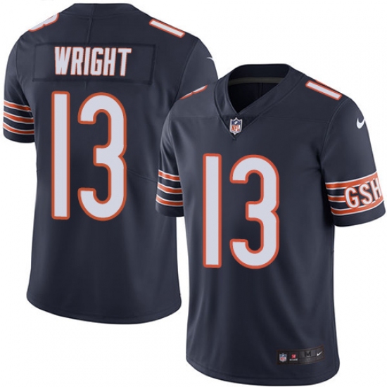 Youth Nike Chicago Bears #13 Kendall Wright Navy Blue Team Color Vapor Untouchable Limited Player NFL Jersey - Ujersey