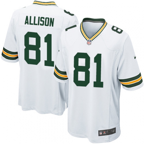 Men's Nike Green Bay Packers #81 Geronimo Allison Game White NFL Jersey - Ujersey