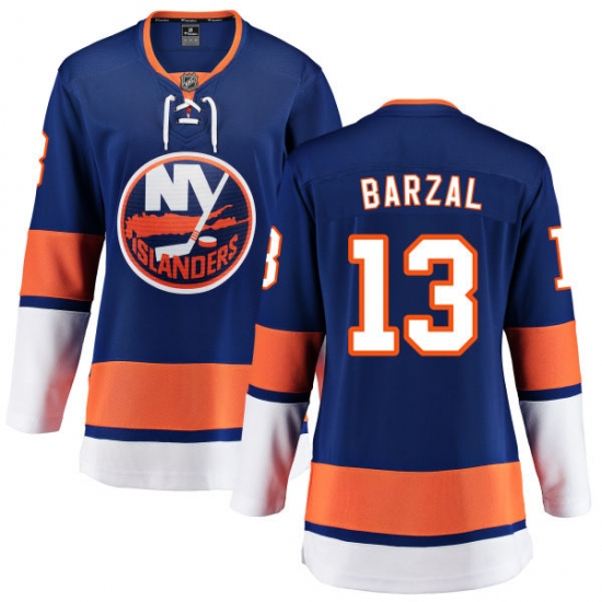 Women's New York Islanders #13 Mathew Barzal Fanatics Branded Royal Blue Home Breakaway NHL Jersey - Ujersey