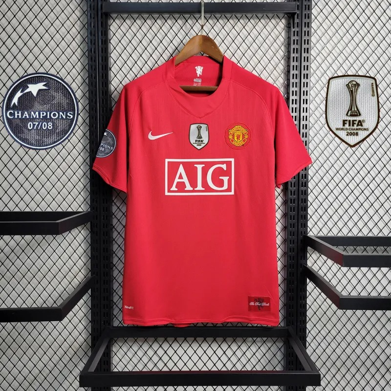 Manchester United Retro Home Football Jersey Shirt 2007/08 - U-jersey