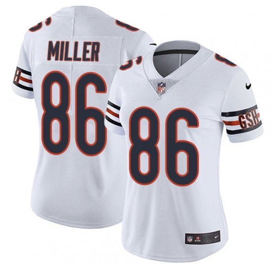 Women's Nike Chicago Bears #86 Zach Miller White Vapor Untouchable Limited Player NFL Jersey - Ujersey