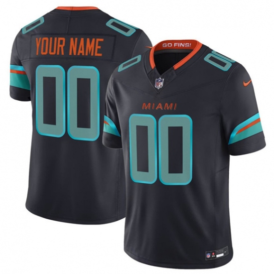 Men's Miami Dolphins Active Player Custom Black 2025 F.U.S.E. “Rivalries” Vapor Limited Football Stitched Jersey - Ujersey