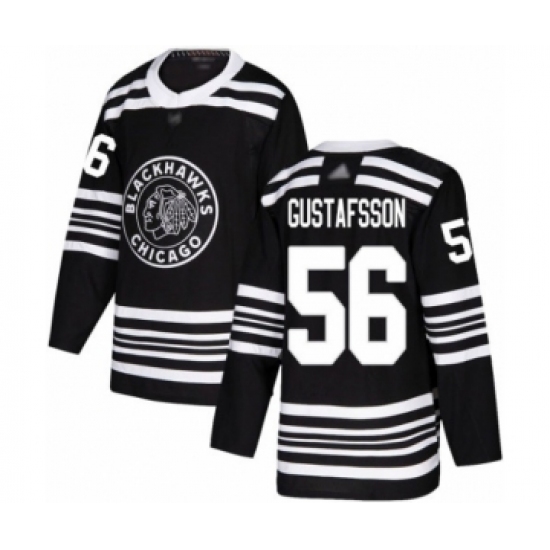 Youth Chicago Blackhawks #56 Erik Gustafsson Authentic Black Alternate Hockey Jersey - Ujersey