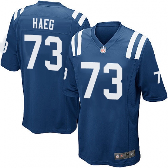 Men's Nike Indianapolis Colts #73 Joe Haeg Game Royal Blue Team Color NFL Jersey - Ujersey