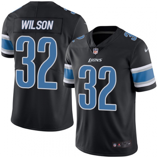Youth Nike Detroit Lions #32 Tavon Wilson Limited Black Rush Vapor Untouchable NFL Jersey - Ujersey