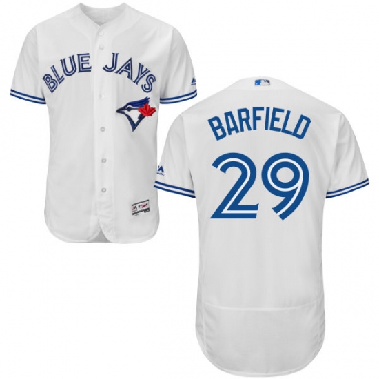 Men's Majestic Toronto Blue Jays #29 Jesse Barfield White Flexbase Authentic Collection MLB Jersey - Ujersey