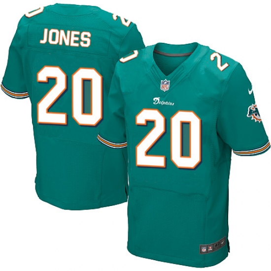 Men's Nike Miami Dolphins #20 Reshad Jones Elite Aqua Green Team Color NFL Jersey - Ujersey