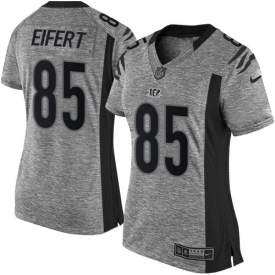Women's Nike Cincinnati Bengals #85 Tyler Eifert Limited Gray Gridiron NFL Jersey - Ujersey