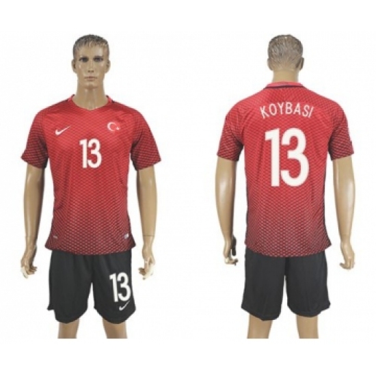 Turkey #13 Koybasi Home Soccer Country Jersey