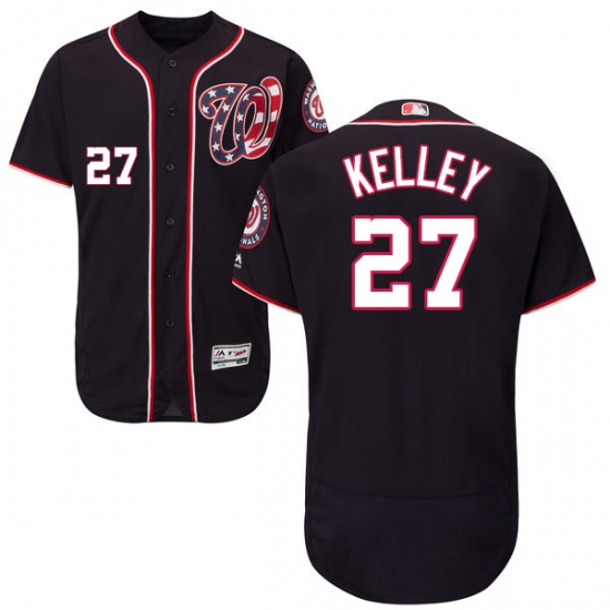 Men's Majestic Washington Nationals #27 Shawn Kelley Navy Blue Alternate Flex Base Authentic Collection MLB Jersey - Ujersey