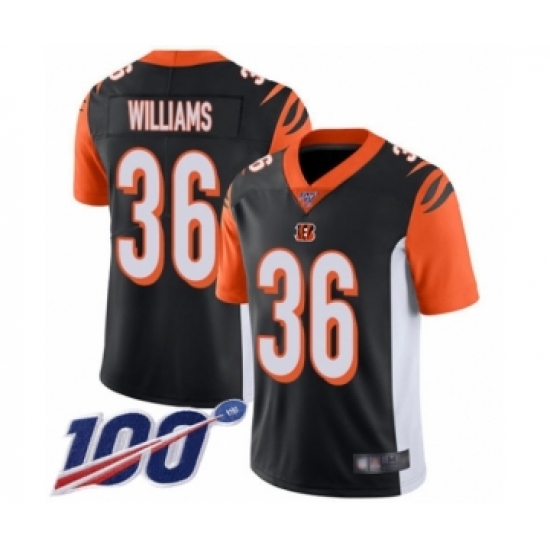 Men's Cincinnati Bengals #36 Shawn Williams Black Team Color Vapor Untouchable Limited Player 100th Season Football Jersey - Ujersey