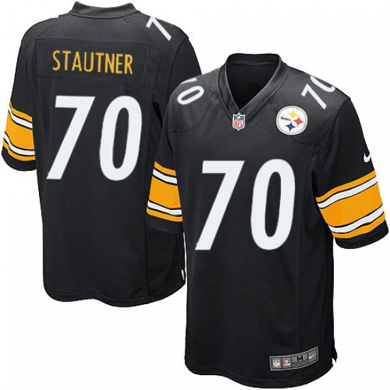 Men's Nike Pittsburgh Steelers #70 Ernie Stautner Game Black Team Color NFL Jersey - Ujersey