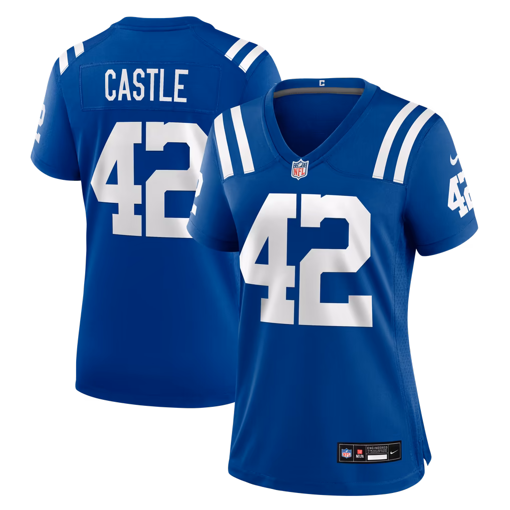 Women's Indianapolis Colts Anderson Castle Nike Royal Team Game Jersey - Ujersey