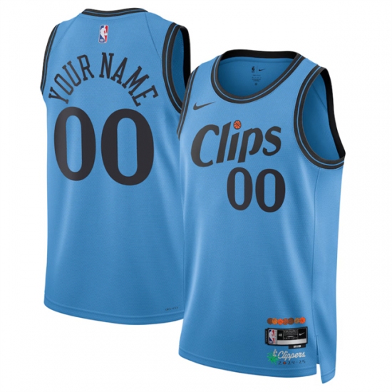 Men's Los Angeles Clippers Active Player Custom Light Blue 2024-25 CityEdition Stitched Jersey - Ujersey