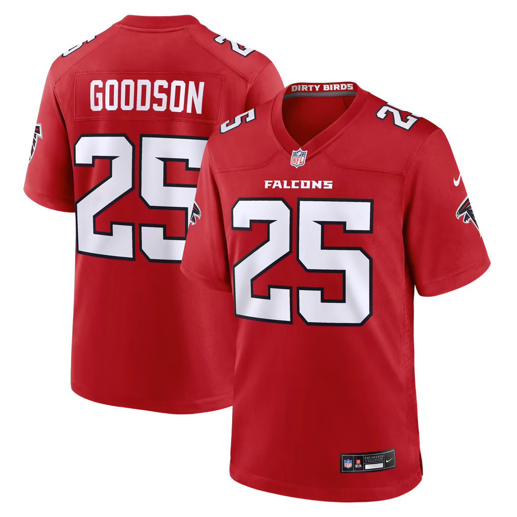 Men's Atlanta Falcons Tyler Goodson Nike Red Team Game Jersey - Ujersey