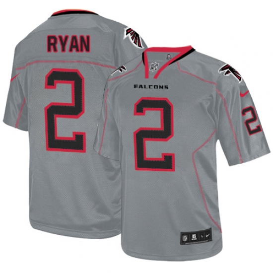 Men's Nike Atlanta Falcons #2 Matt Ryan Elite Lights Out Grey NFL Jersey - Ujersey