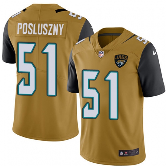 Youth Nike Jacksonville Jaguars #51 Paul Posluszny Limited Gold Rush Vapor Untouchable NFL Jersey - Ujersey