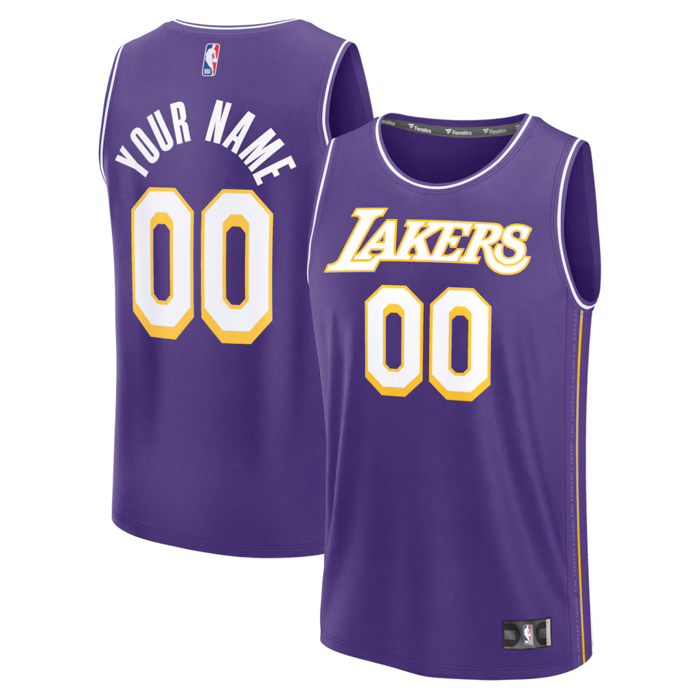Men's Los Angeles Lakers Fanatics Purple Fast Break Custom Jersey - Icon Edition - Ujersey NHL