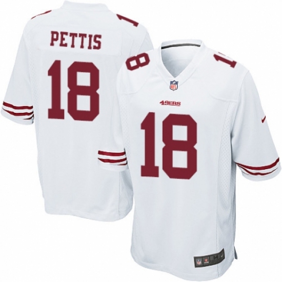 Men's Nike San Francisco 49ers #18 Dante Pettis Game White NFL Jersey - Ujersey