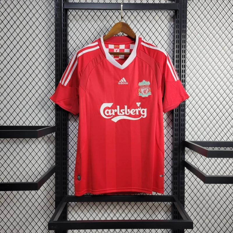 Liverpool Retro Football Jersey Home Champions League Custom Shirt 2008/09 - ujerseystore