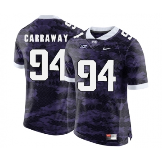 TCU Horned Frogs 94 Josh Carraway Purple College Football Limited Jersey - Ujersey