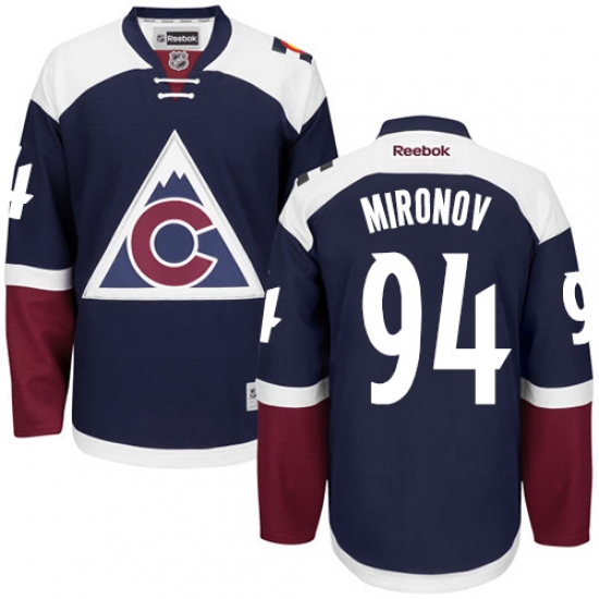 Women's Reebok Colorado Avalanche #94 Andrei Mironov Premier Blue Third NHL Jersey - Ujersey