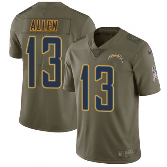 Men's Nike Los Angeles Chargers #13 Keenan Allen Limited Olive 2017 Salute to Service NFL Jersey - Ujersey
