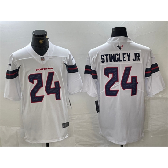 Men's Houston Texans #24 Derek Stingley Jr. White Vapor Untouchable Football Stitched Jersey - Ujersey