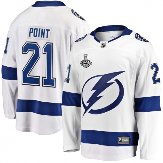 Men's Tampa Bay Lightning #21 Brayden Point Fanatics Branded White 2020 Stanley Cup Final Bound Away Player Breakaway Jersey - Ujersey