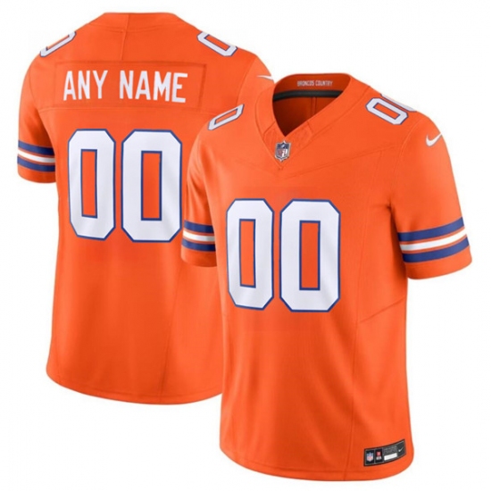 Men's Denver Broncos Active Player Custom Orange Mile High Collection F.U.S.E. 1977 Throwback Vapor Limited Stitched Jersey - Ujersey