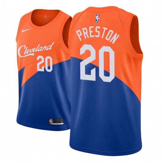 Men NBA 2018-19 Cleveland Cavaliers #20 Billy Preston City Edition Blue Jersey - Ujersey
