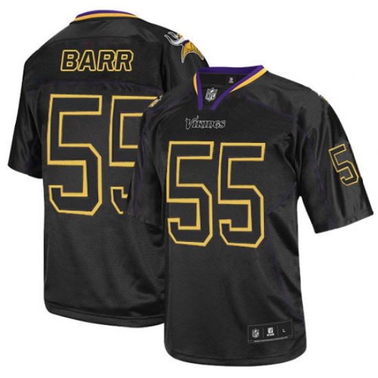 Men's Nike Minnesota Vikings #55 Anthony Barr Elite Lights Out Black NFL Jersey - Ujersey