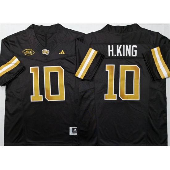Men's Georgia Tech Yellow Jackets #10 Haynes King Black F.U.S.E. Limited Stitched Jersey - Ujersey