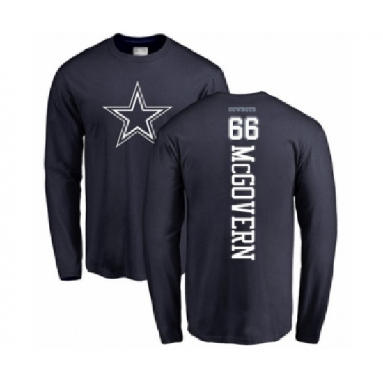 Football Dallas Cowboys #66 Connor McGovern Navy Blue Backer Long Sleeve T-Shirt - Ujersey