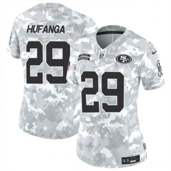 Women's San Francisco 49ers #29 Talanoa Hufanga 2024 F.U.S.E Arctic Camo Salute To Service Limited Stitched Jersey(Run Small) - Ujersey