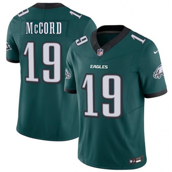 Men's Philadelphia Eagles #19 Kyle McCord Green 2025 Draft New F.U.S.E. Vapor Untouchable Limited Football Stitched Jersey - Ujersey