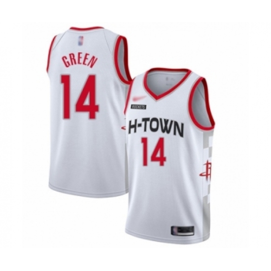Men's Houston Rockets #14 Gerald Green Swingman White Basketball Jersey - 2019 20 City Edition - Ujersey